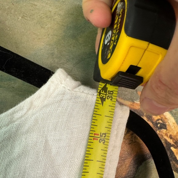 Lina Tomei 100% linen made in italy dress with ruffle hem. fits S-M - Picture 6 of 6